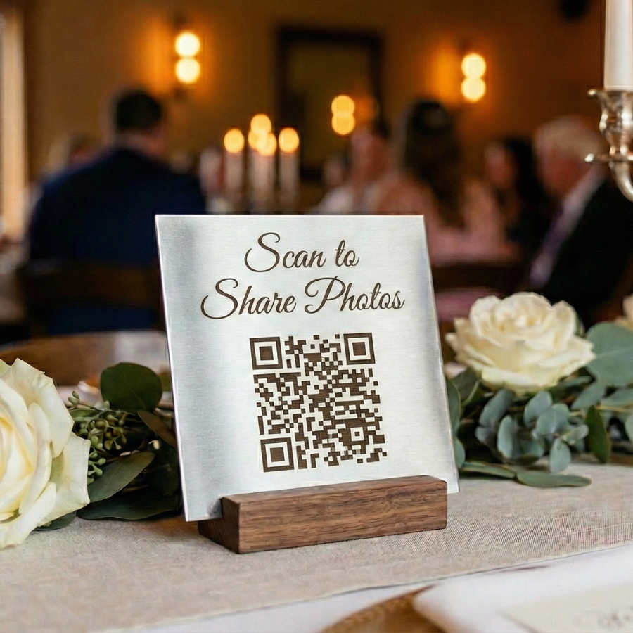 QR Code op huwelijksfeest